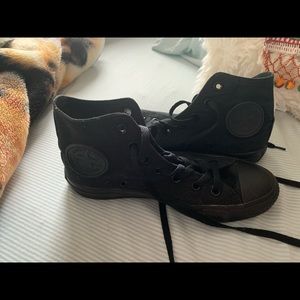 All Black Hightop converse